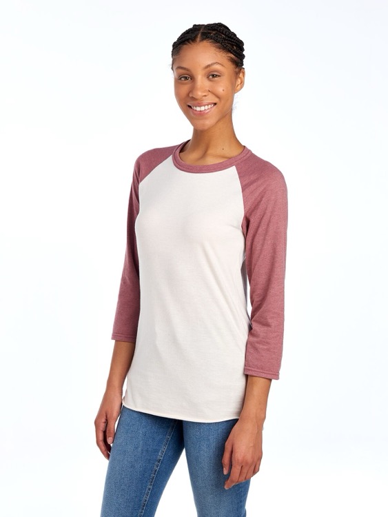 JERZEES Premium Blend Combed Ring-Spun Unisex ¾-Sleeve Raglan 14