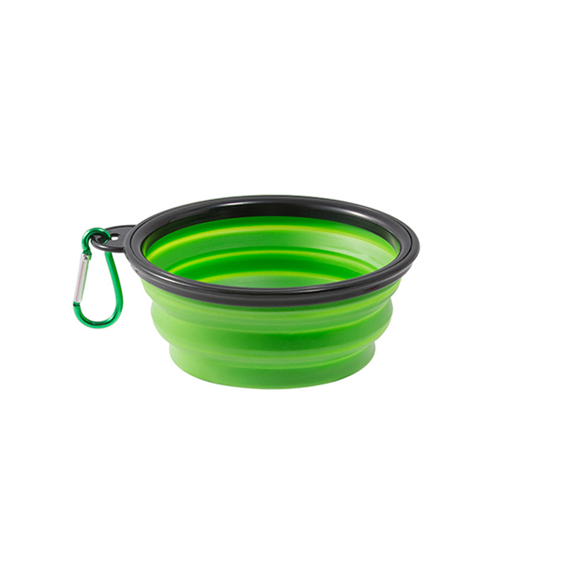 Food Grade TPE Collapsible Pet Bowl Carabiner Attachment 15