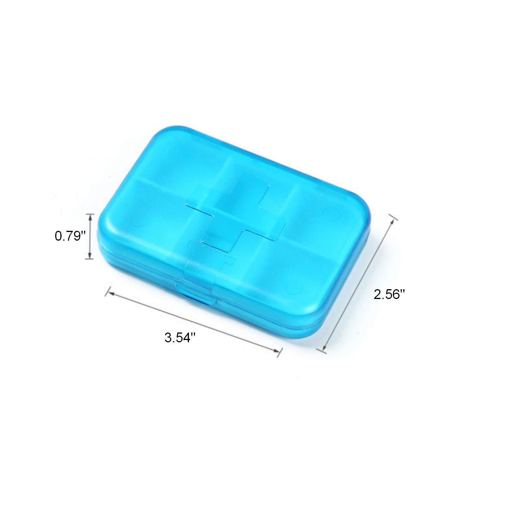 6 Compartment Portable Pill Box Small Pill Container 8
