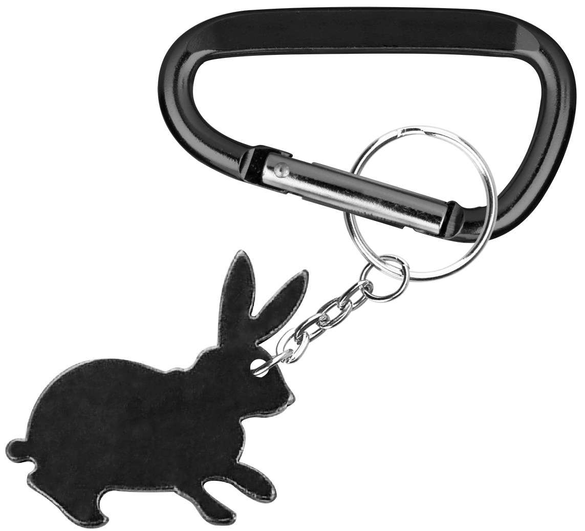 Rabbit Shape Bottle Opener with Key Chain & Carabiner 2