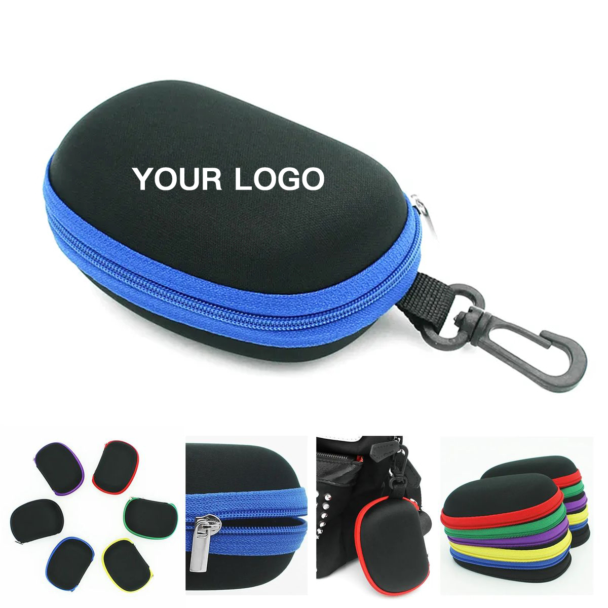 EVA Eyeglass Storage Box with Zipper Closure 2