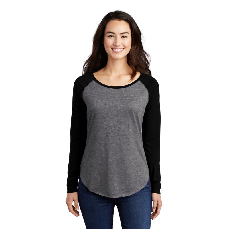 Sport-Tek Women's PosiCharge Long Sleeve Tri-Blend Wicking Scoop Neck Raglan Tee 10