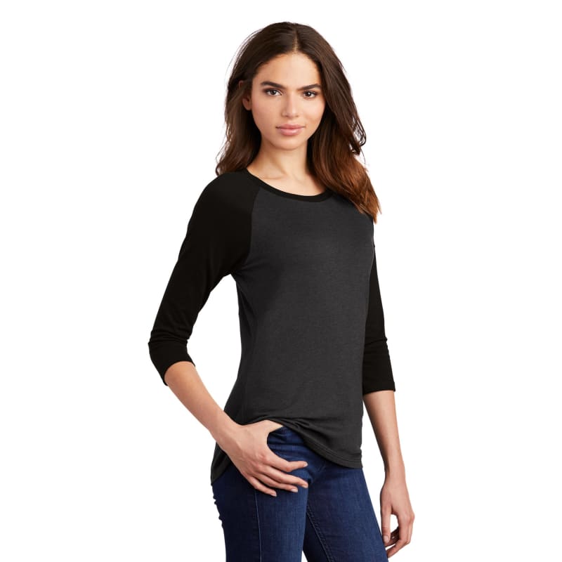 District Women's Perfect Tri 3/4-Sleeve Raglan. 6