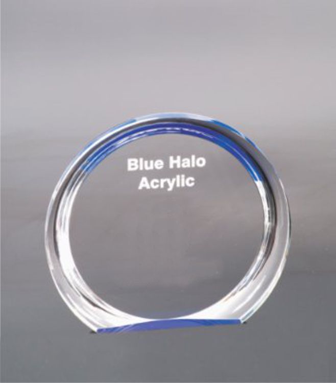 6 3/8" Round Blue Halo Acrylic Award