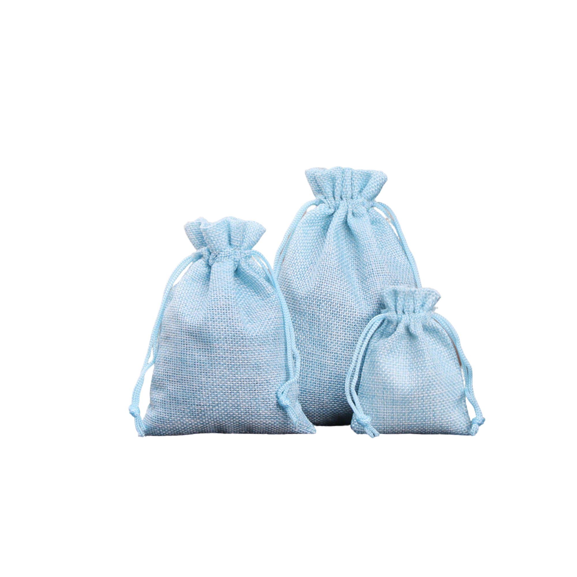 Burlap Drawstring Gift Pouch With Double Knot Closure 11