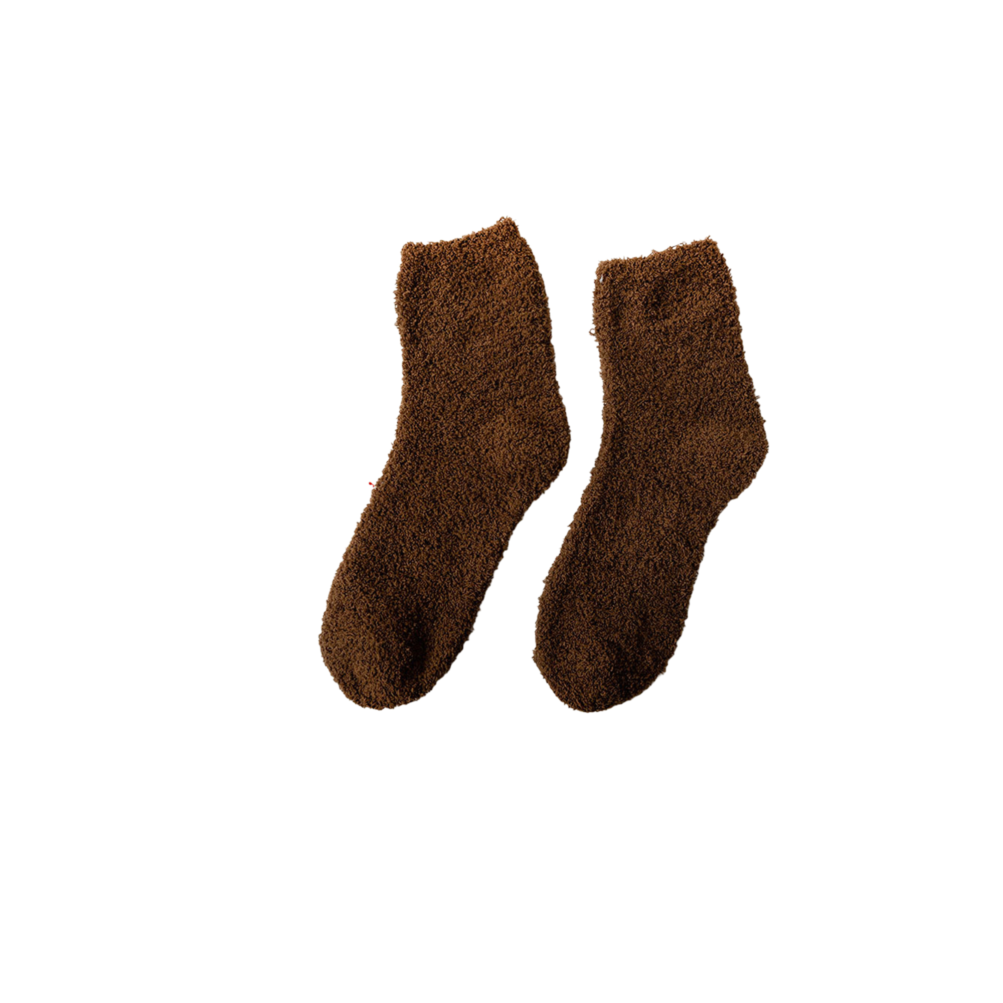Coral Fleece Christmas Fuzzy Sock Medium Tube 8