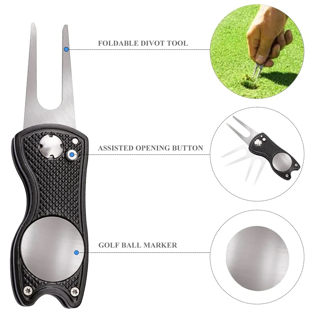 Golf Tool Kit- Towel Groove Cleaner Brush Divot 5