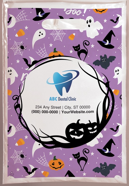Halloween Scatter Design 1 Plastic Bags (9" x 13")