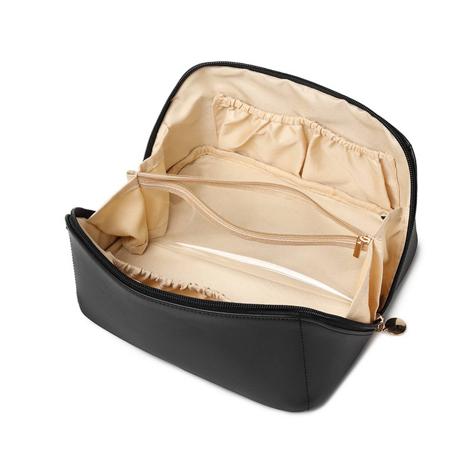 PU Leather Portable Waterproof Travel Cosmetics Storage Bag 2