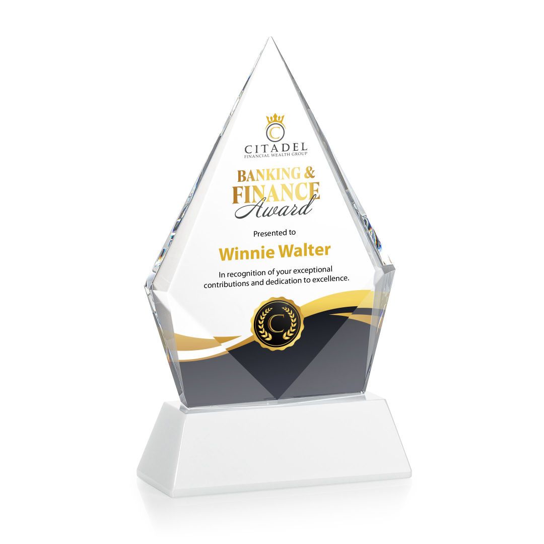 Shelton VividPrint™ Award on Newhaven Base - White 9