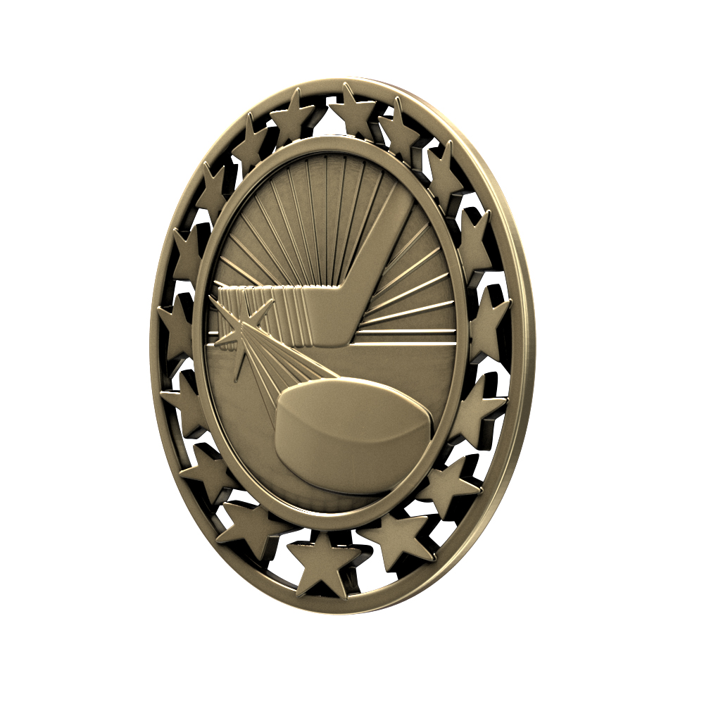 Hockey Star Medallion (2-1/2") 4
