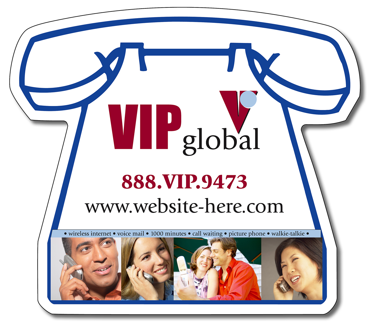 Magnet - Big Phone Shape (4.5x3.9375) - 25 mil. 2