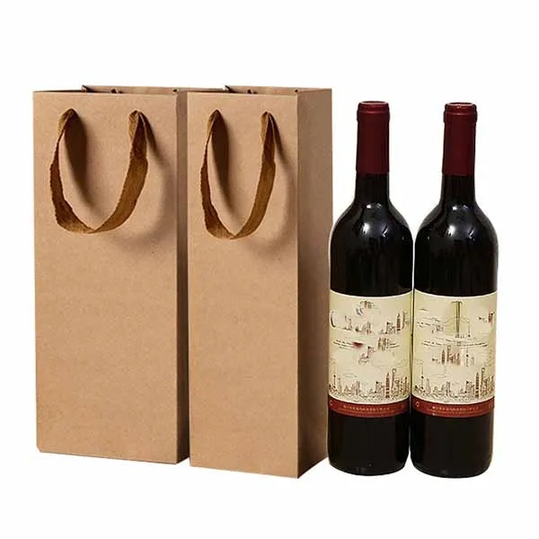 Kraft Paper Wine Bottle Gift Bags 2