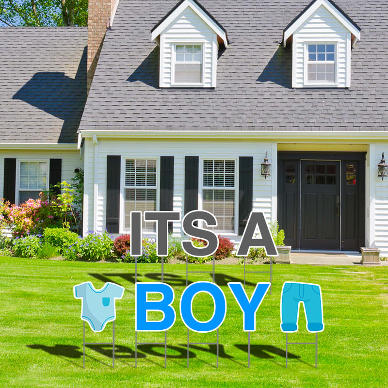 It's A Boy Yard Letters 4