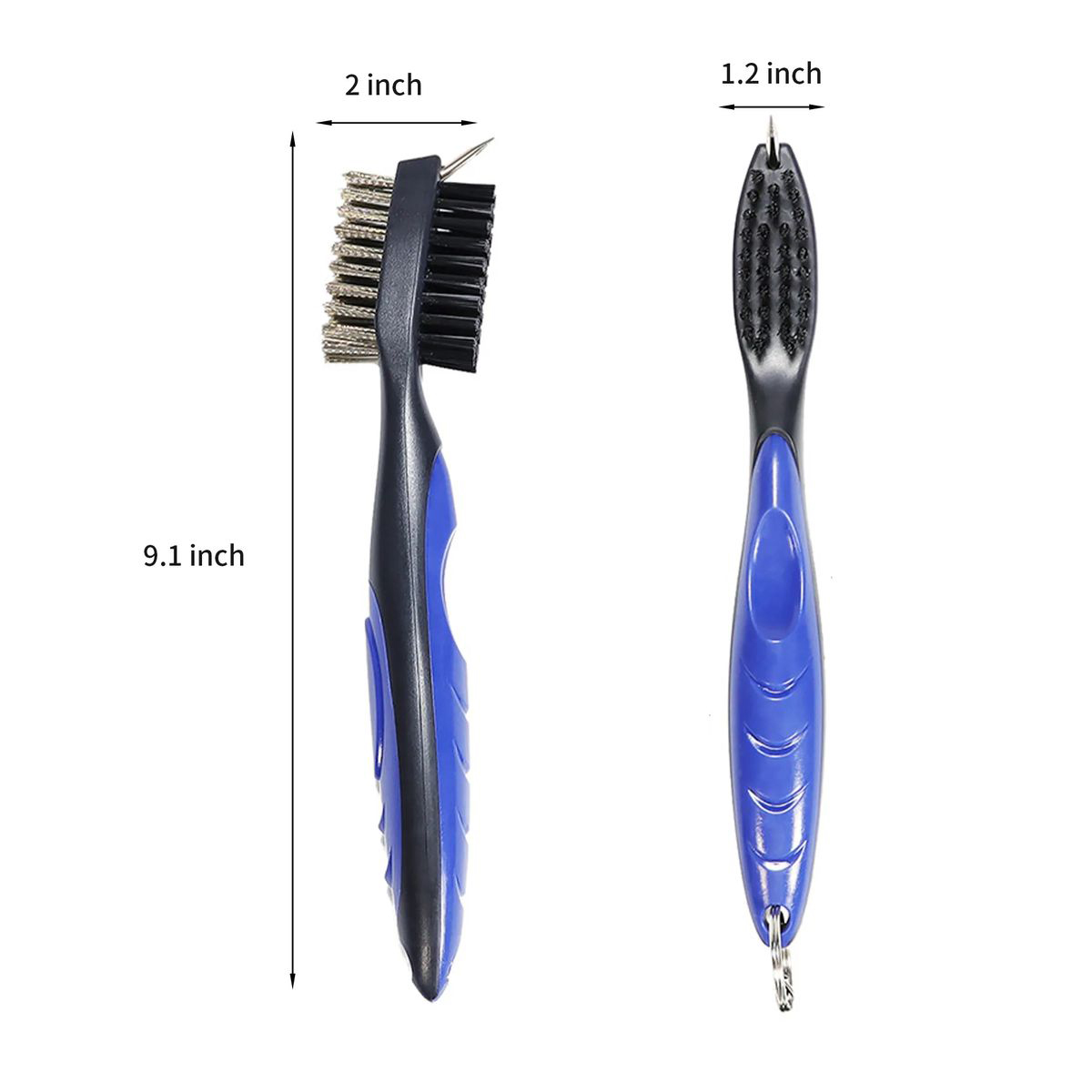 Plastic Golf Brush with Wire and Nylon Bristles 3