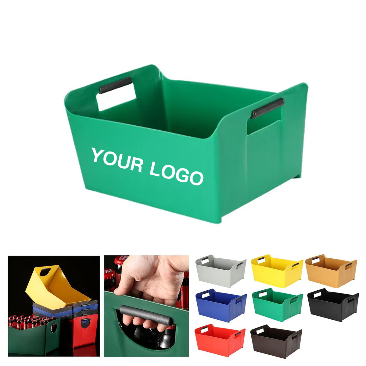 Stackable Beer Crate with Removable Handles 1