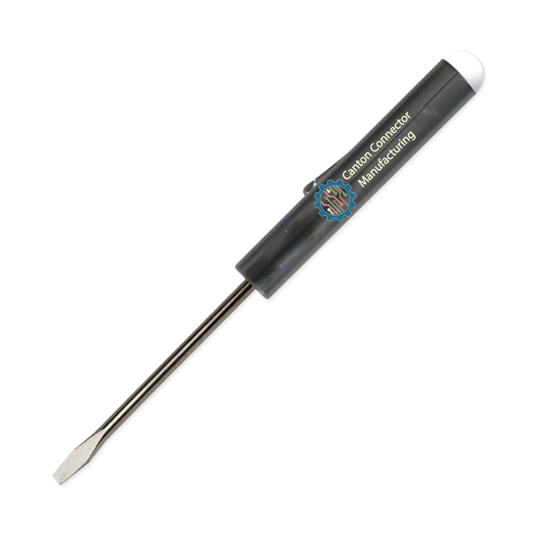 Pocket Screwdriver 1/8" Flat Tip Blade + Button Top 46