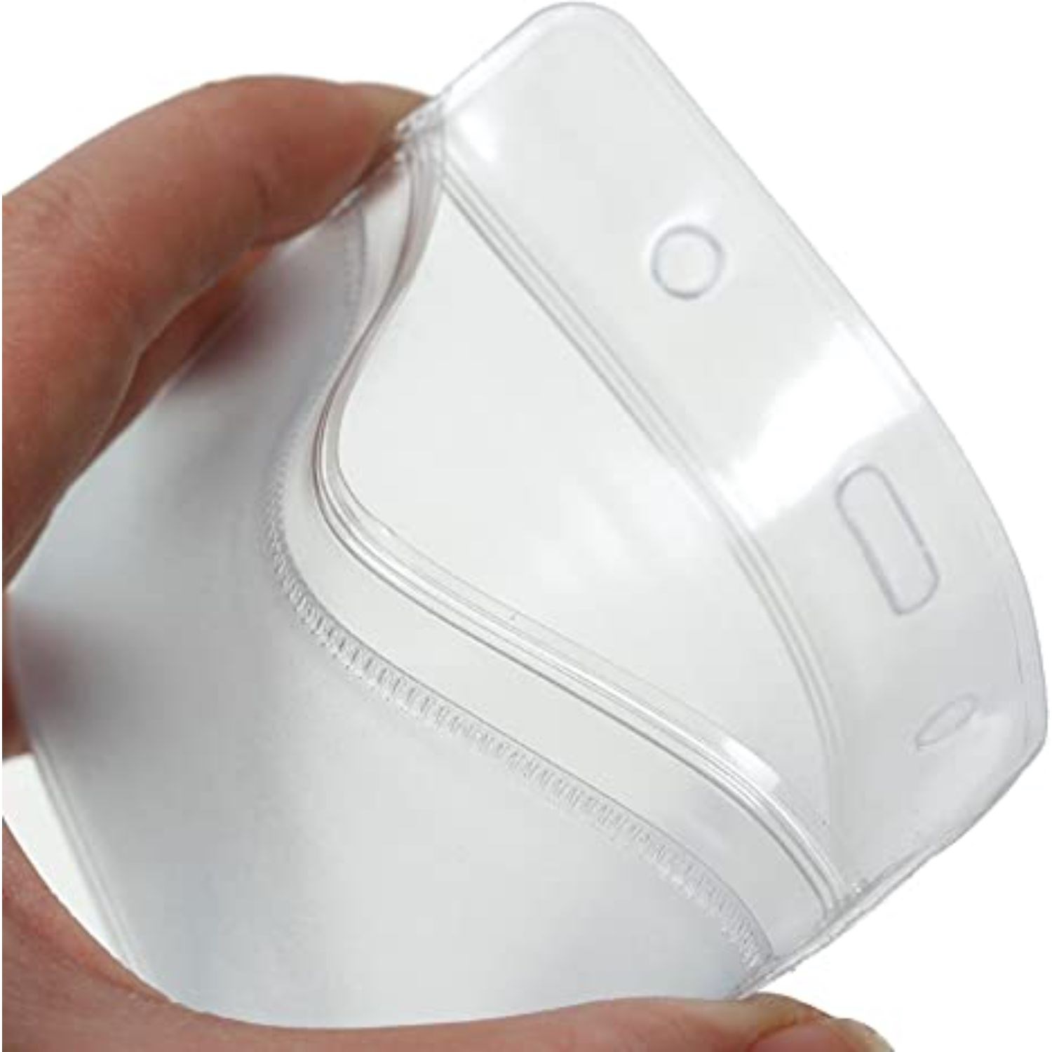 4"W x 3"H rPET Clear Vinyl Horizontal Badge Holder 2