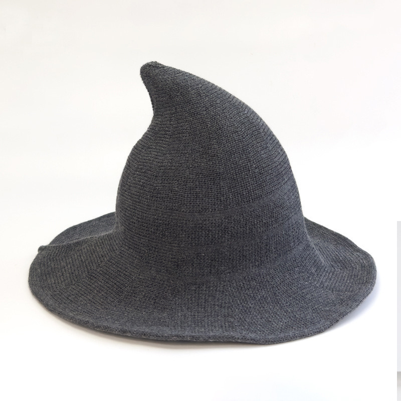 Knitted Wool Hat With Large Brim 2