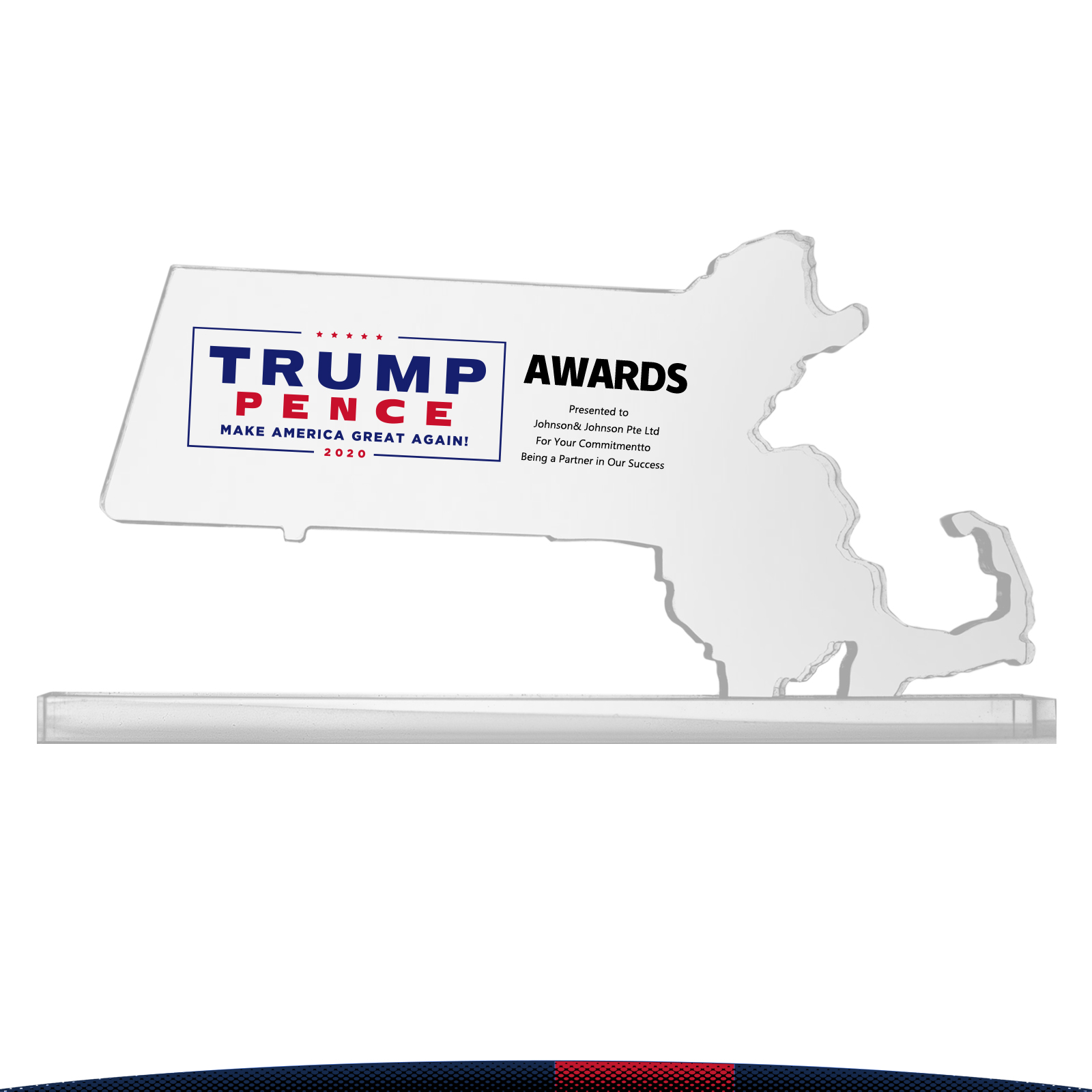 Upeth Massachusetts Crystal Award 3