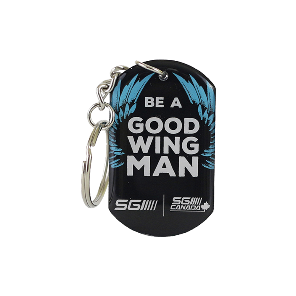 Dog Tag pendant on Key Chain (Single Sided) 2