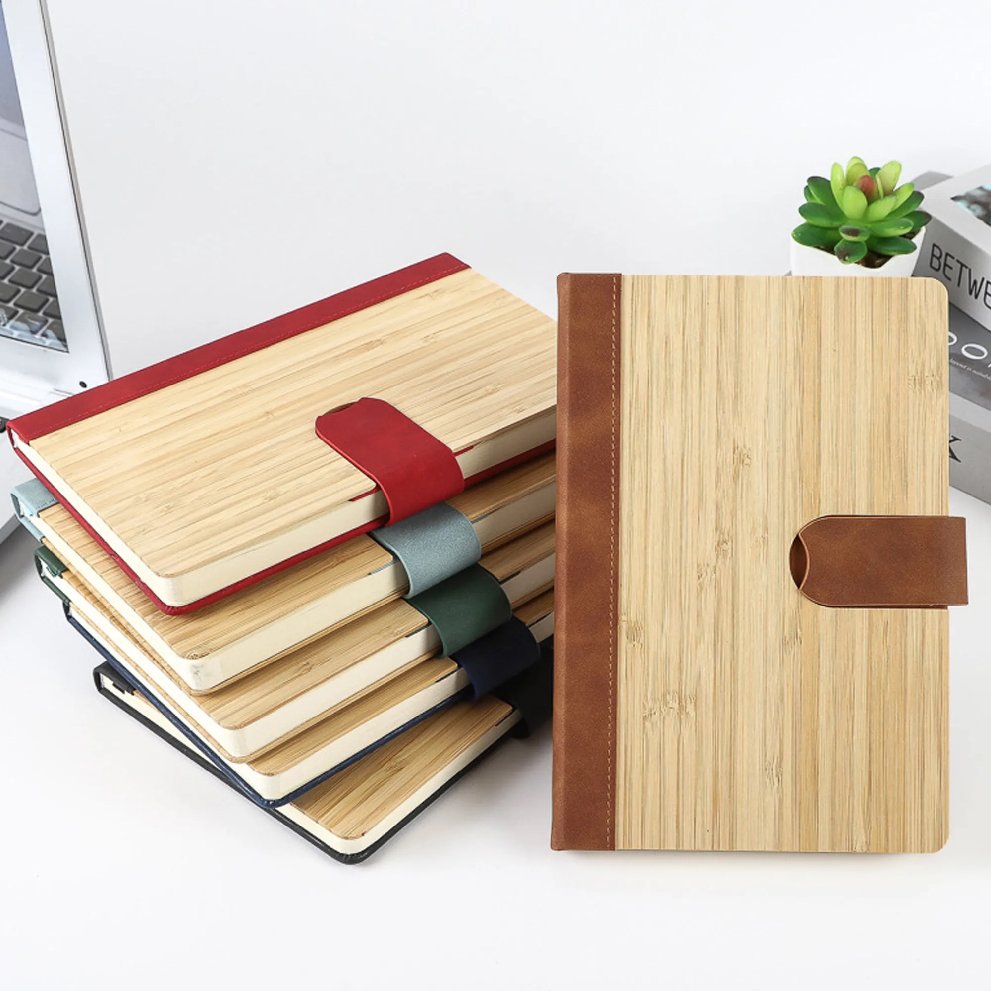 Eco-friendly Bamboo Magnetic Notebook Diary 2