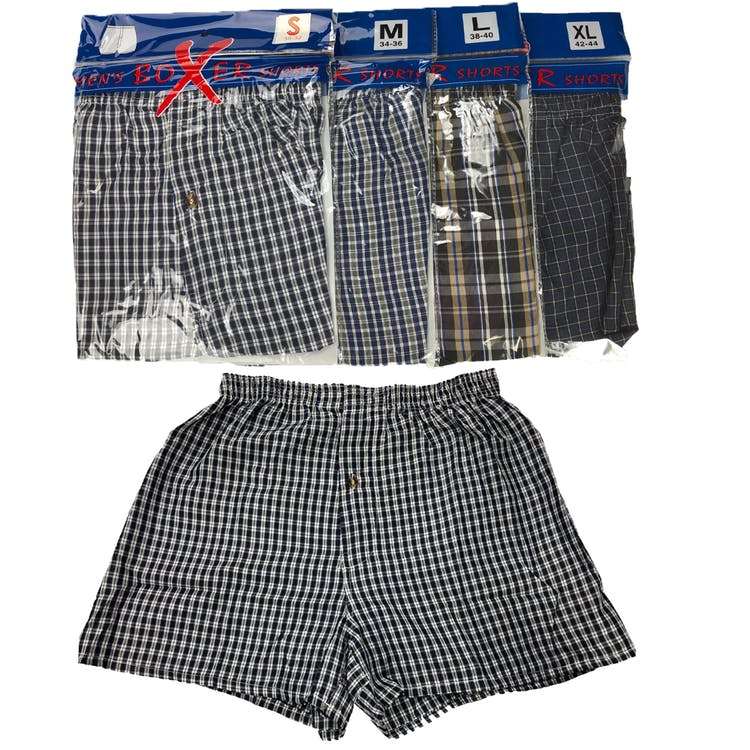 Men's Boxer Shorts - S-XL Assorted Plaid 120 Count 2