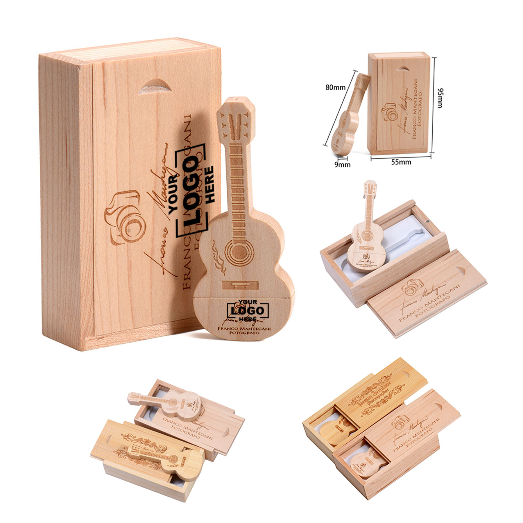 Wooden Guitar USB Flash Drive 6