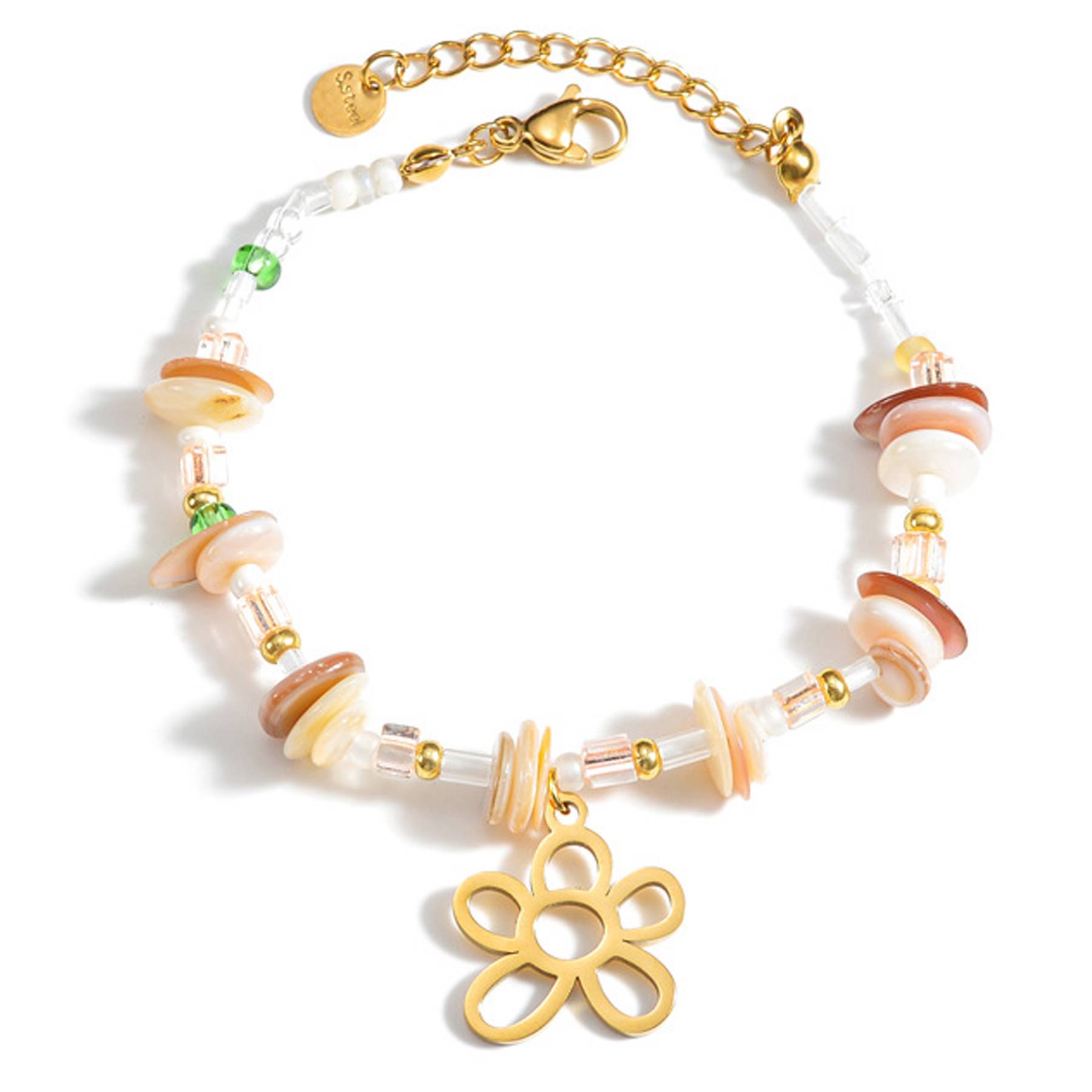 Steel Simple irregular crushed stone gilded bracelet 2