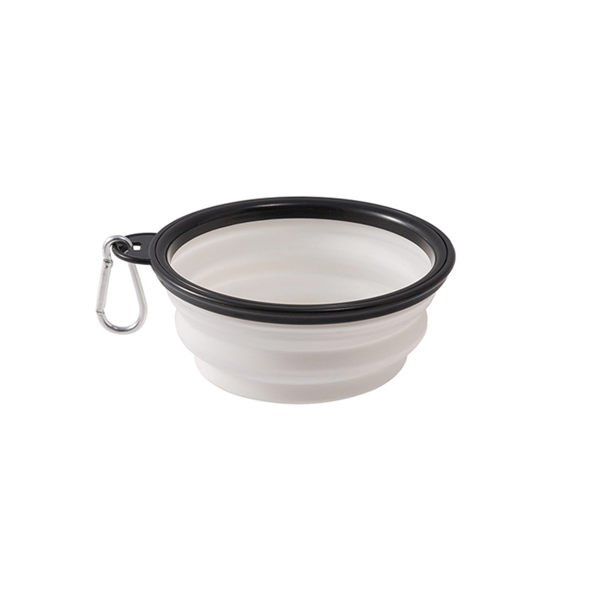 Food Grade TPE Collapsible Pet Bowl Carabiner Attachment 1