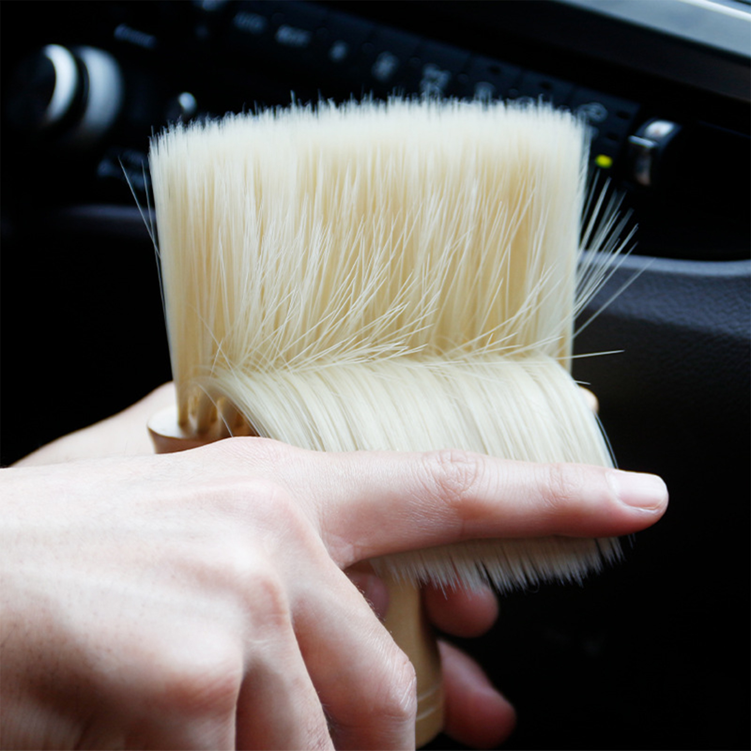 Wooden Car Air Vent Cleaning Brush 3