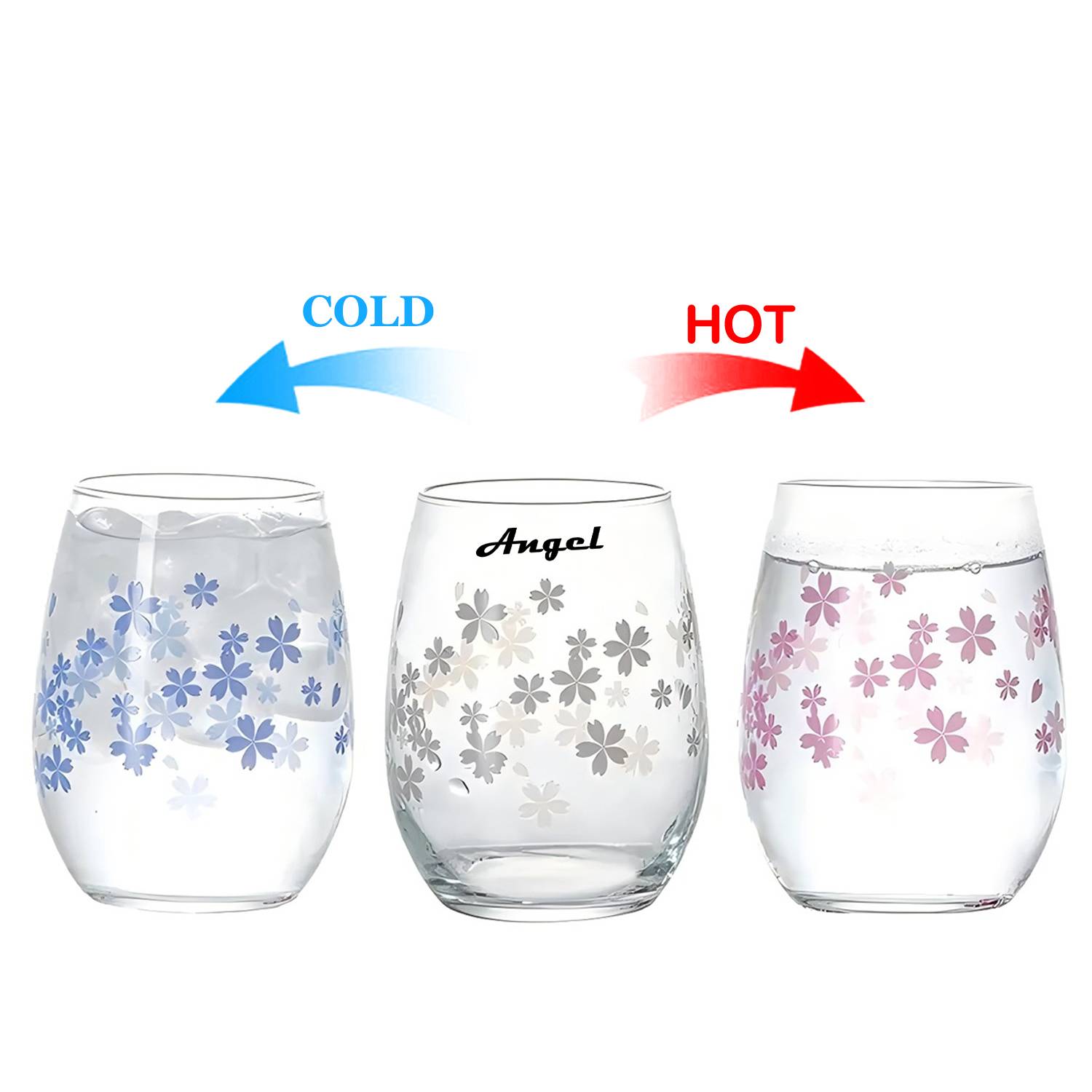 12oz Color Changing Glass Cup – Heat-Resistant & Durable