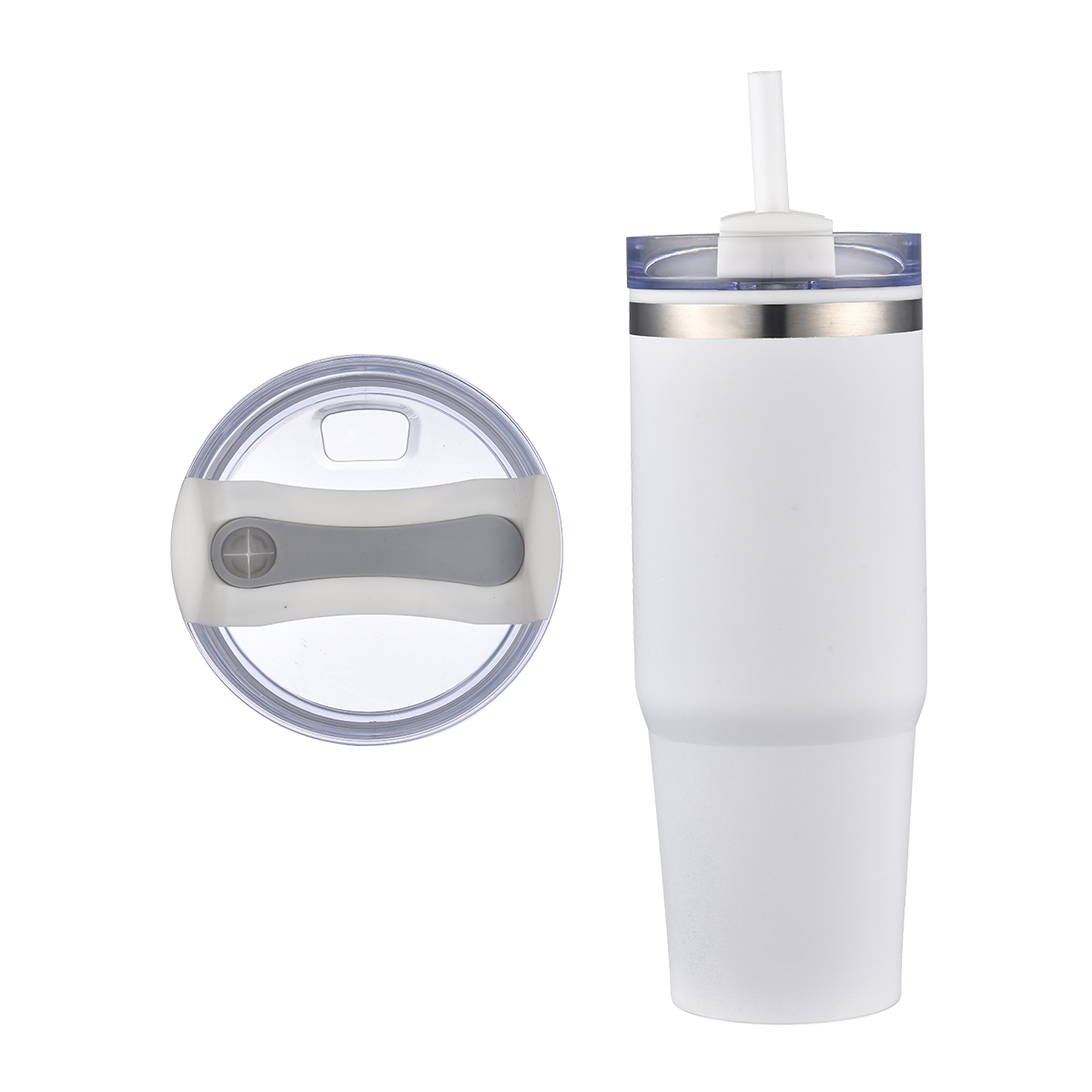 EcoSip 30oz Stainless Steel Outer Tumbler with PP Inner & Straw 7