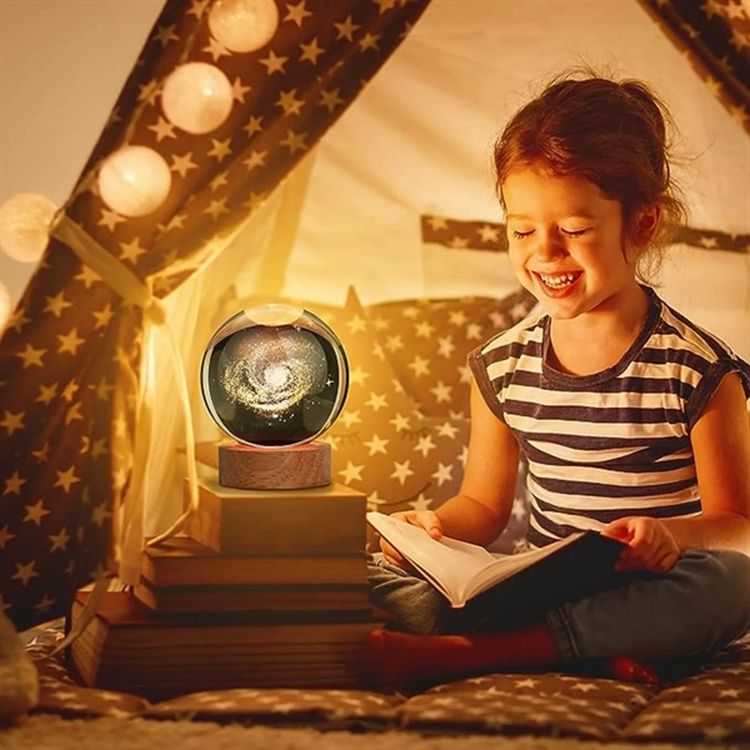 3D Galaxy Crystal Ball Night Light 2