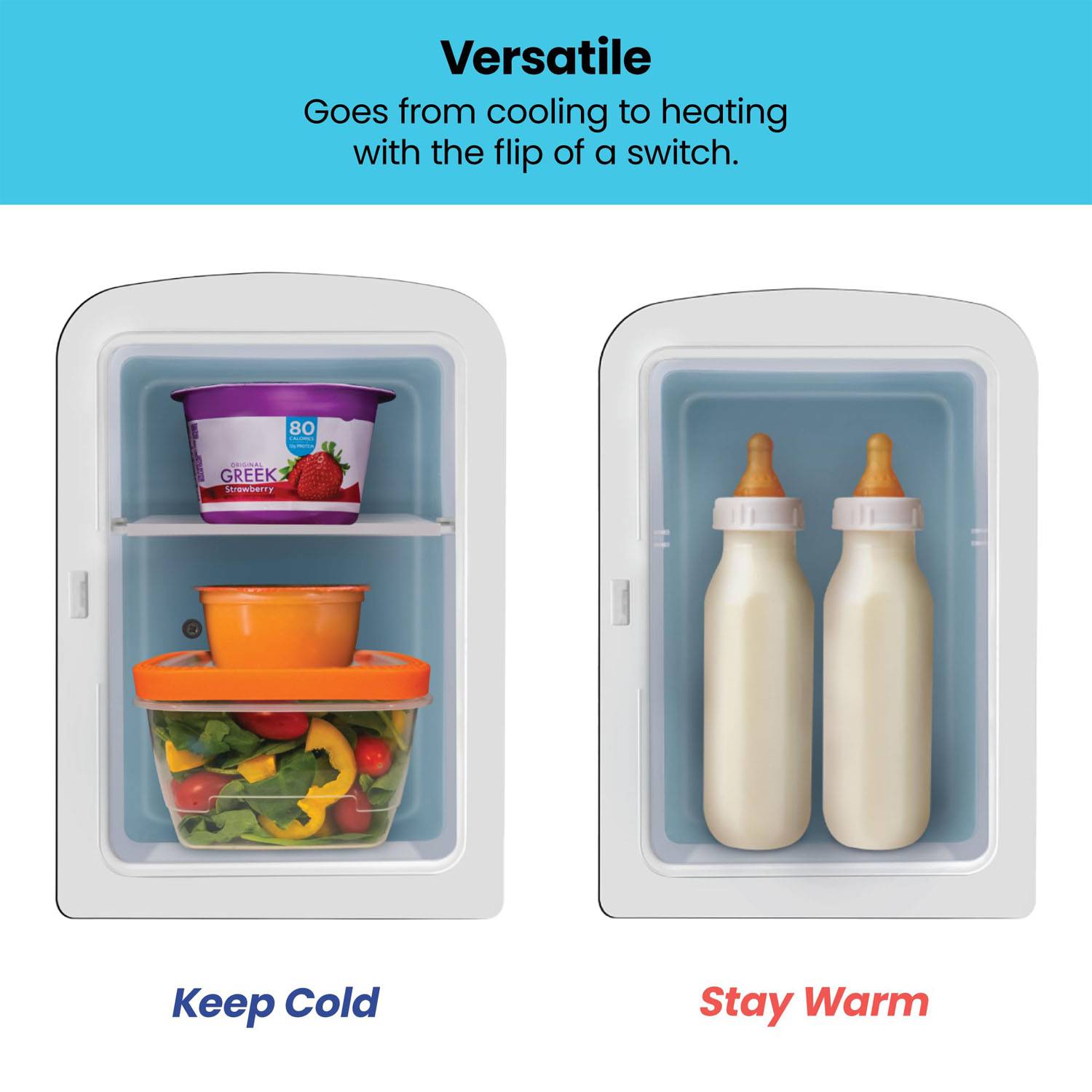 4L Portable Mini Mirrored Multi-Function Fridge 6