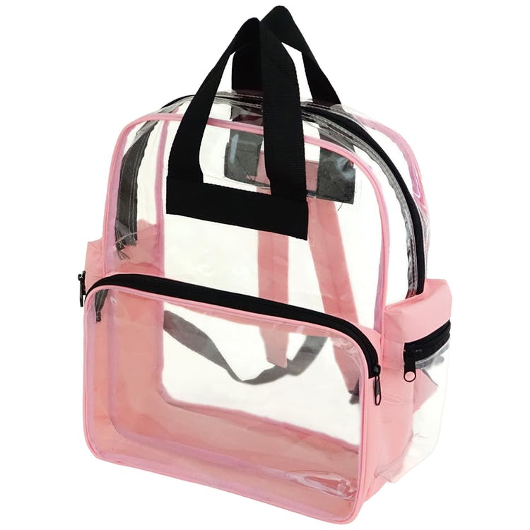15" Clear Backpacks - Pink Trim 2