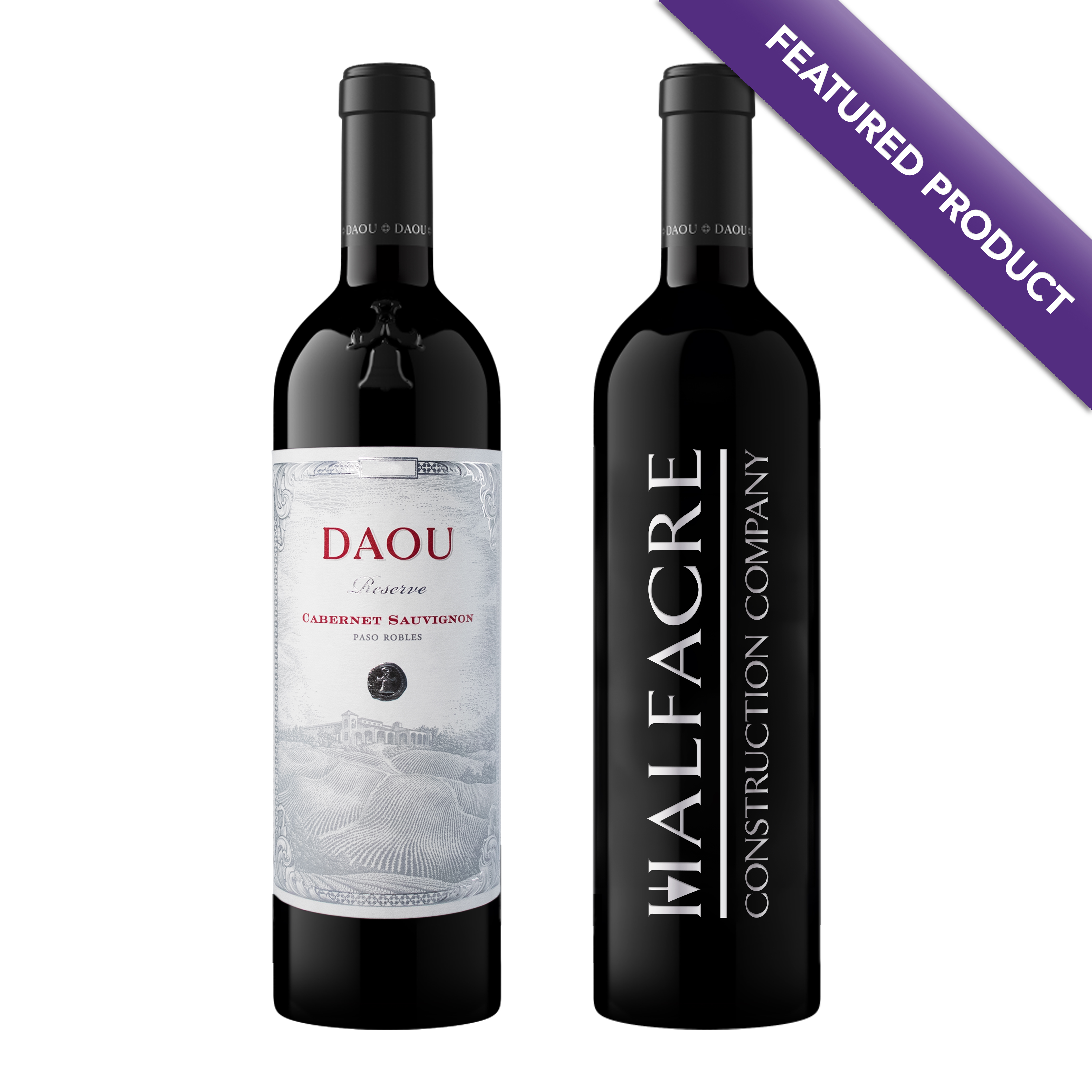 Etched Daou Reserve Cabernet Red Wine Bottle 1