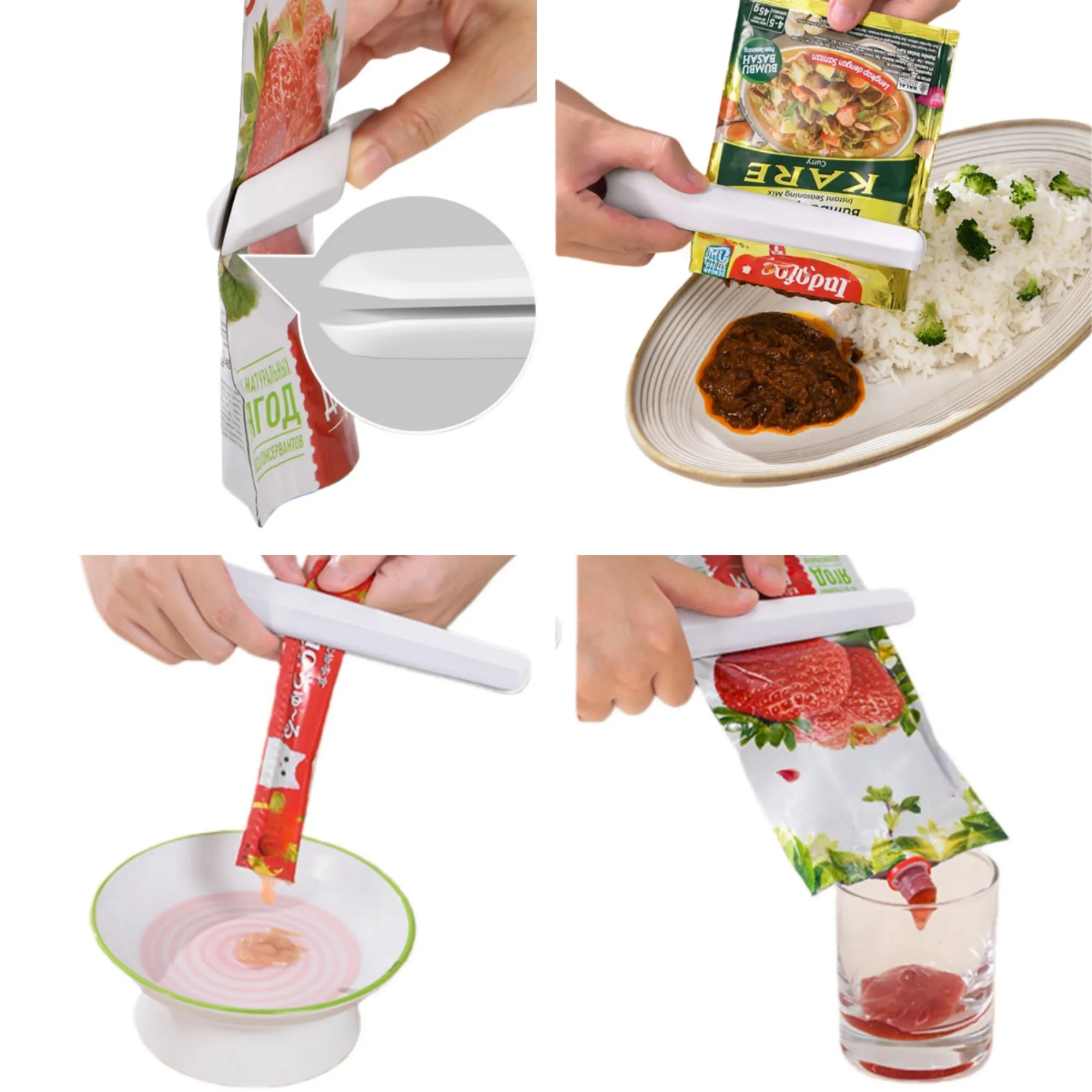 Magnetic Sauce Squeeze Clip Kitchen Gadget Tool 5