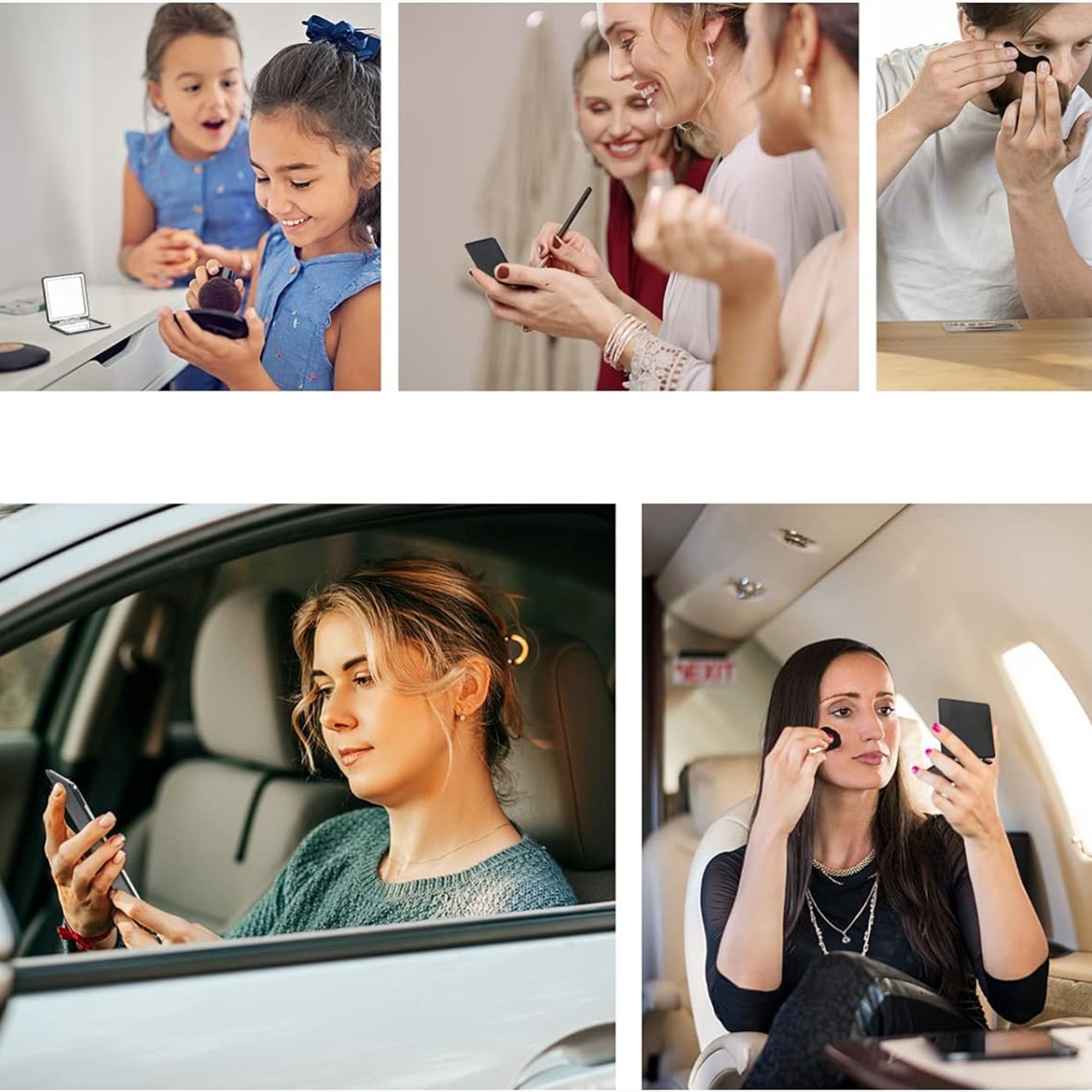 1x/2x Magnifying Square Cosmetic Mirror 1