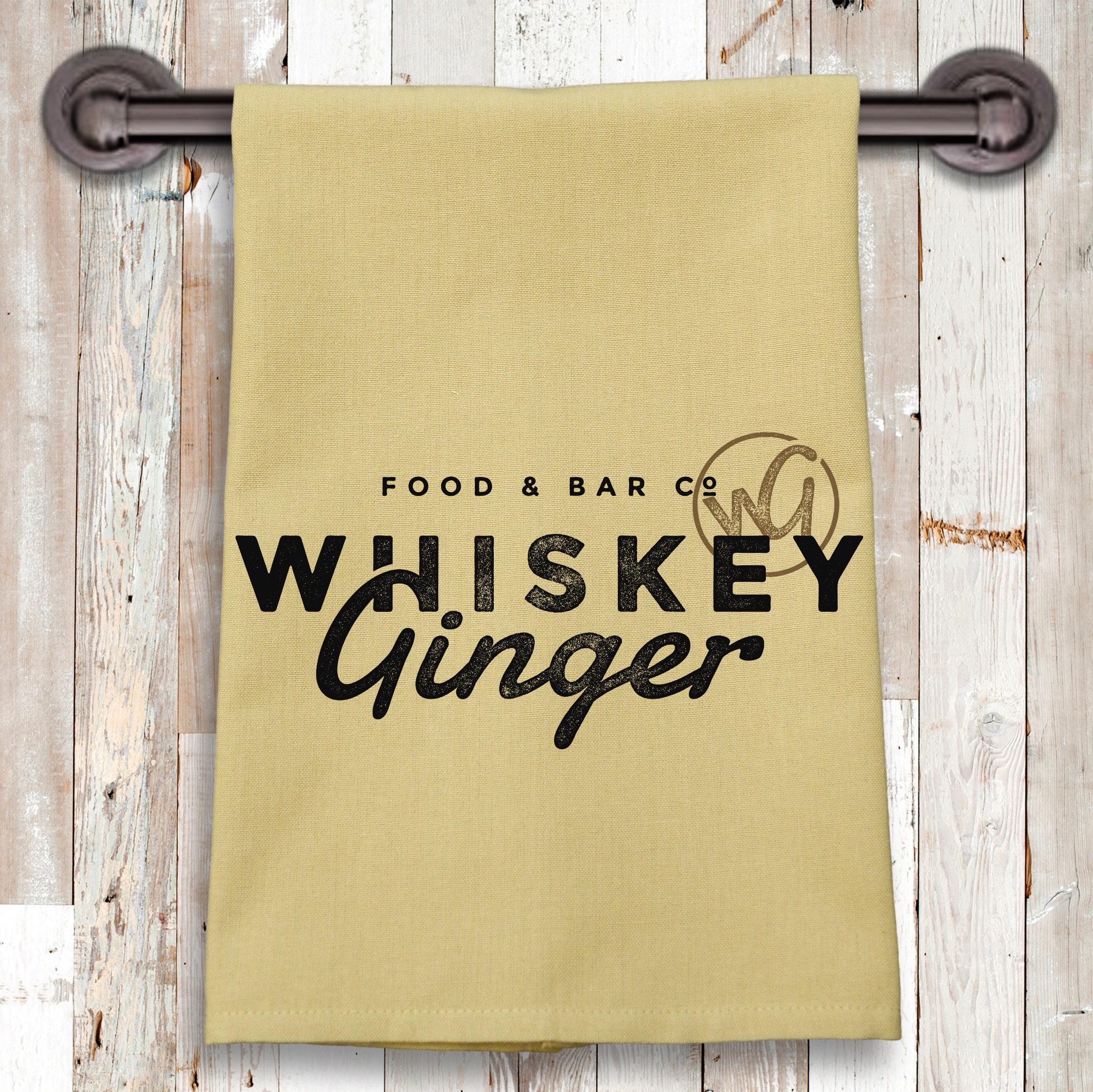 Dijon Solid Plain Weave Kitchen Towel with Custom Print 3
