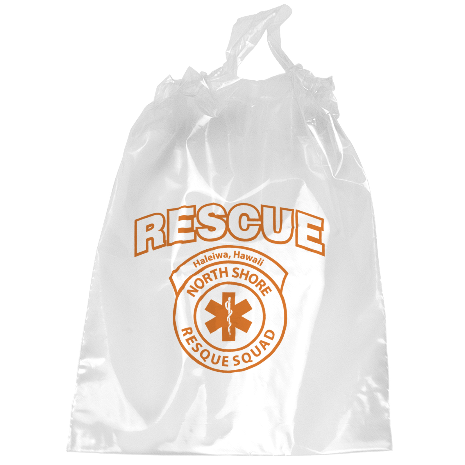 Poly-Draw Bag - 12W x 15H x 3 - Flexo Ink Print 1