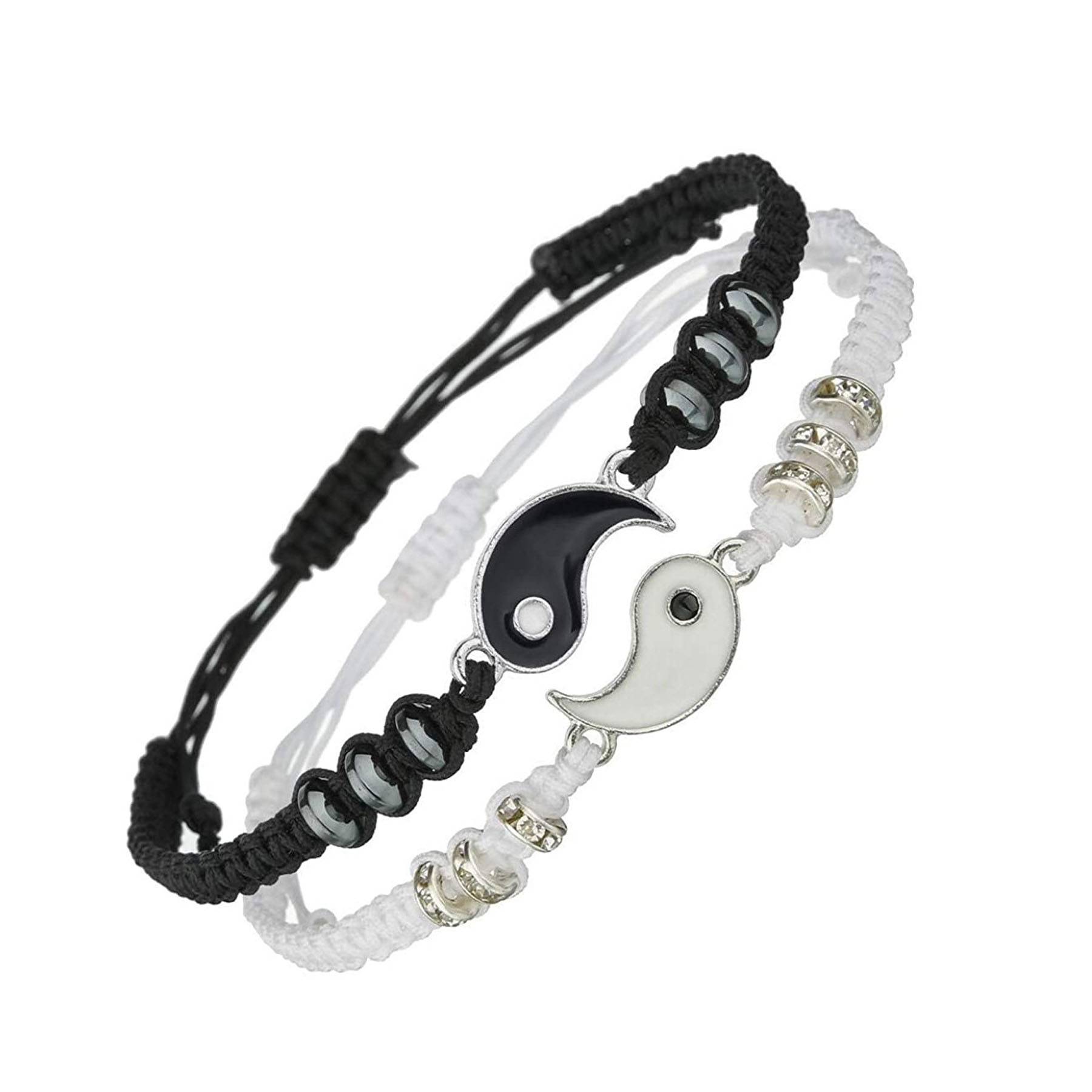 Best Friend Bracelets for 2 Matching Yin Yang 2