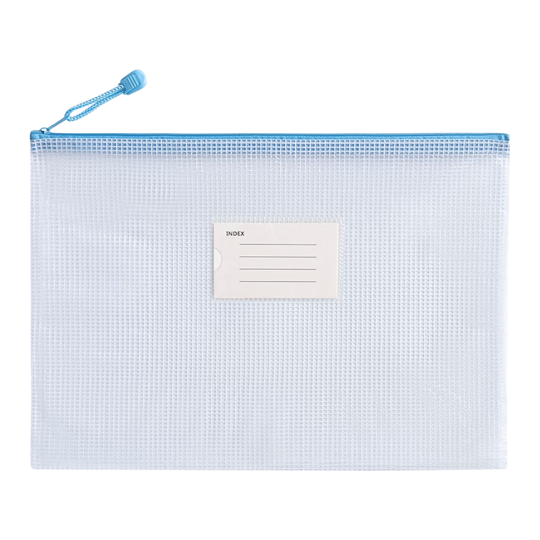 Waterproof A4 Grid PVC Zipper File Bags With Lable 15