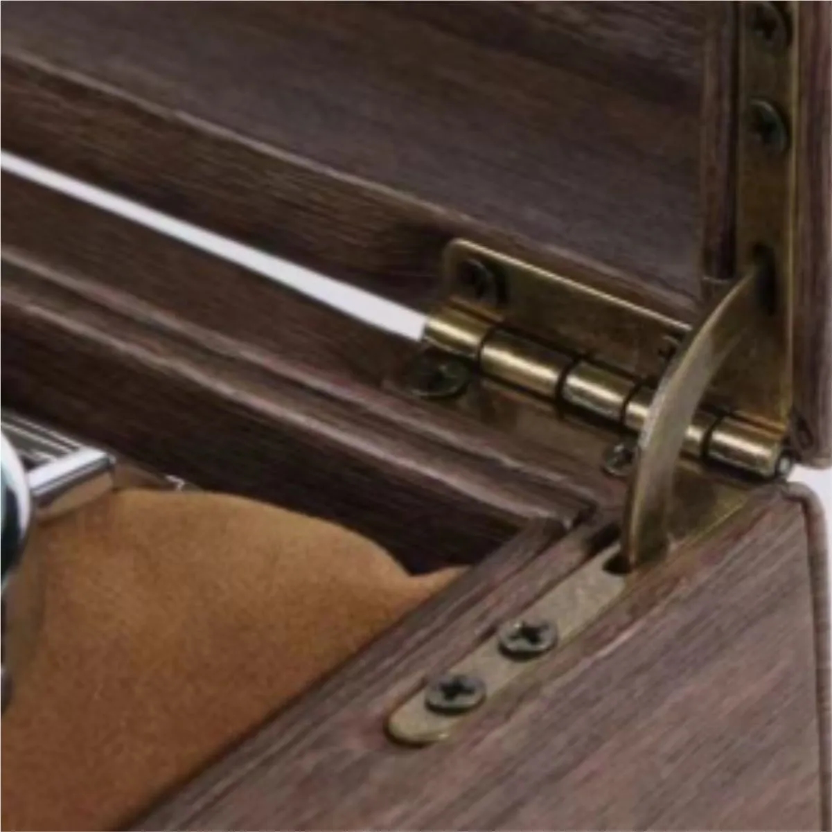 Vintage Wood Grain PU Two Slot Watch Box With Window Watch Box PU Leather Lockable Watch Storage Box 4