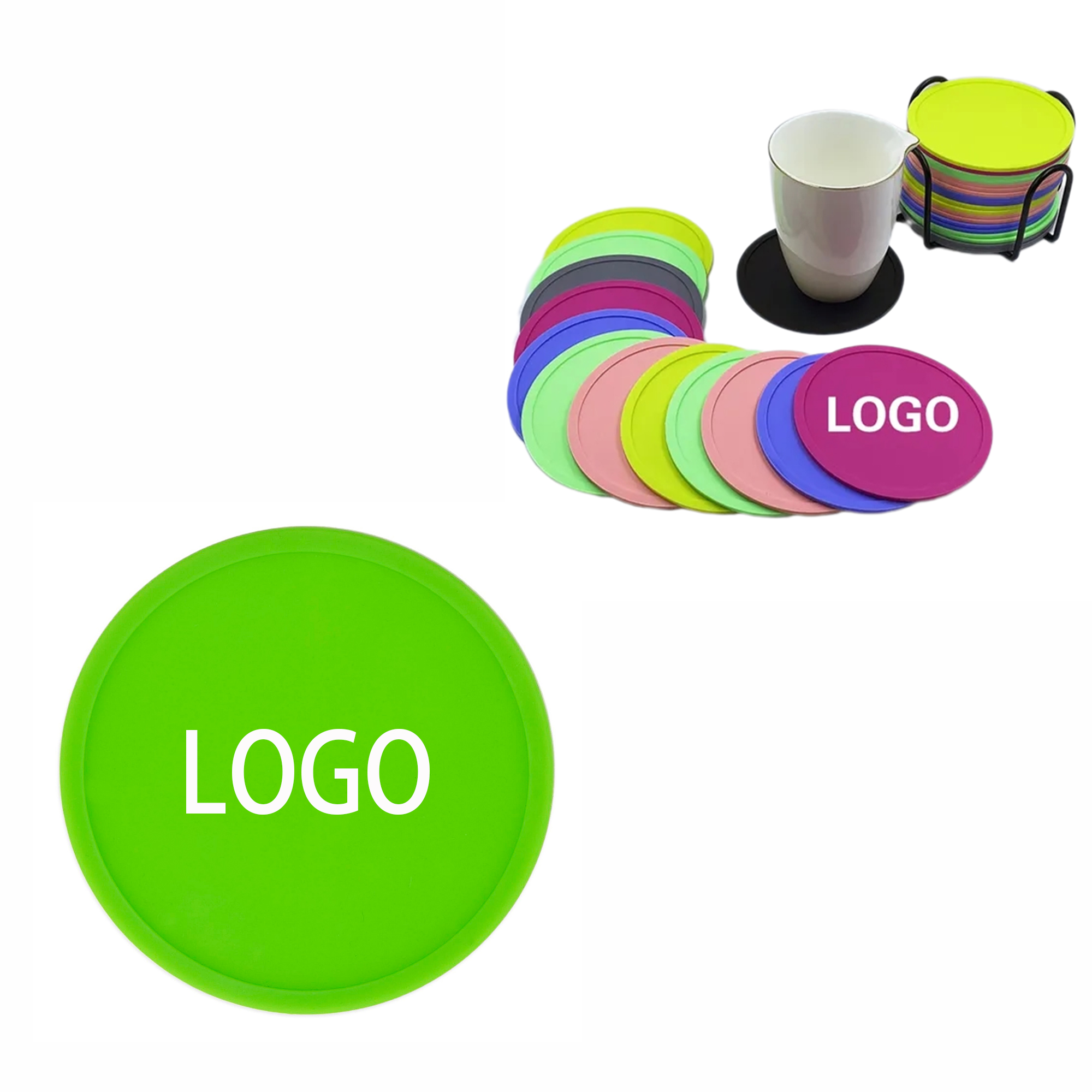 Silicone Coaster Drink MOQ 50pcs 2