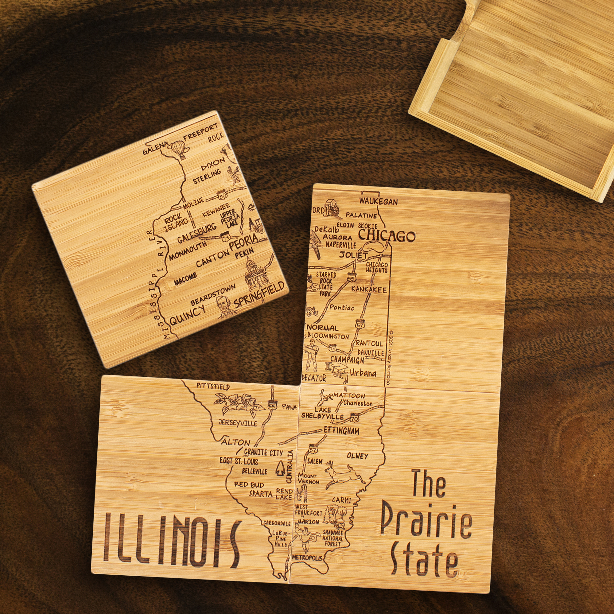 Illinois Puzzle Coaster Set 2