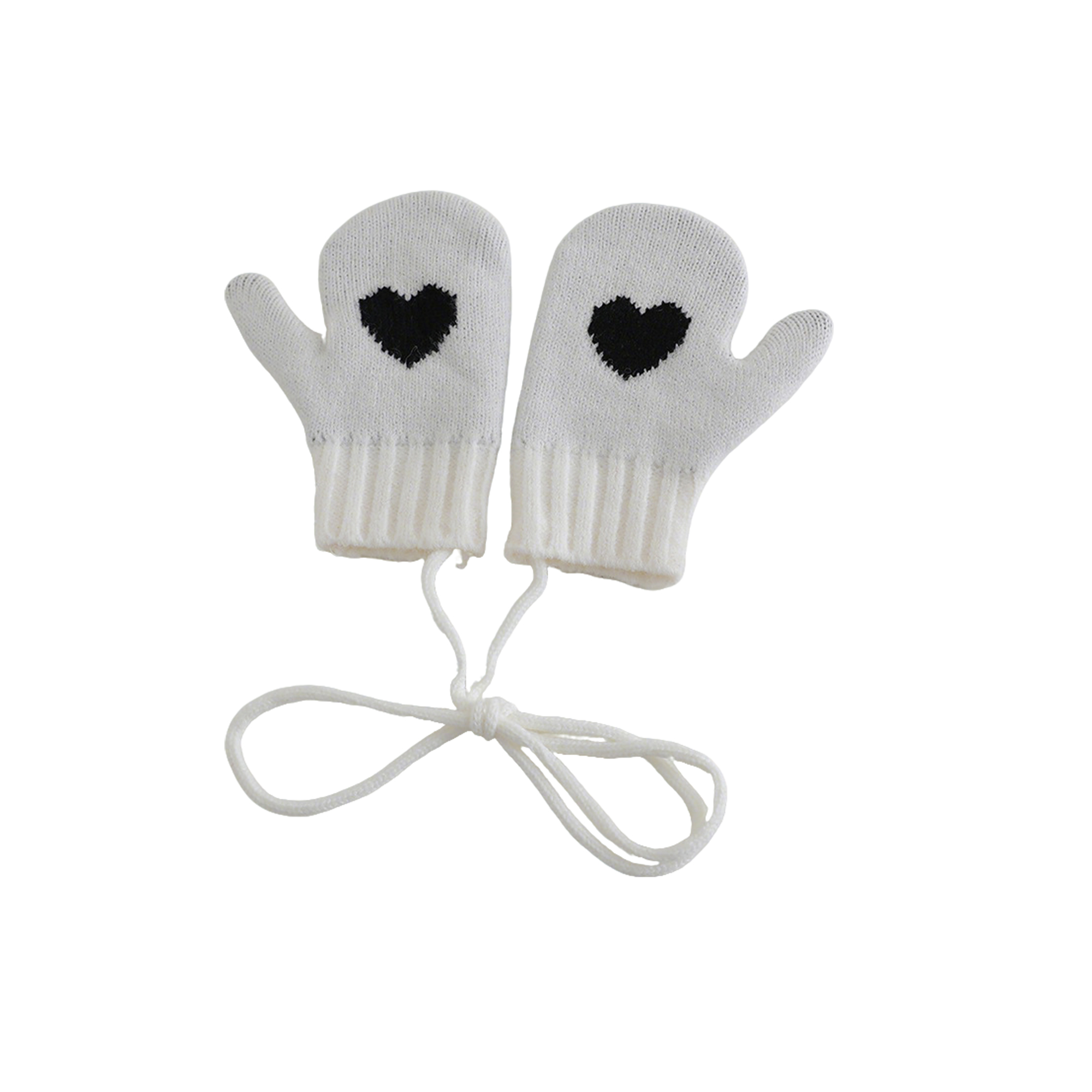 Heart Pattern Knit Child Mitten 6