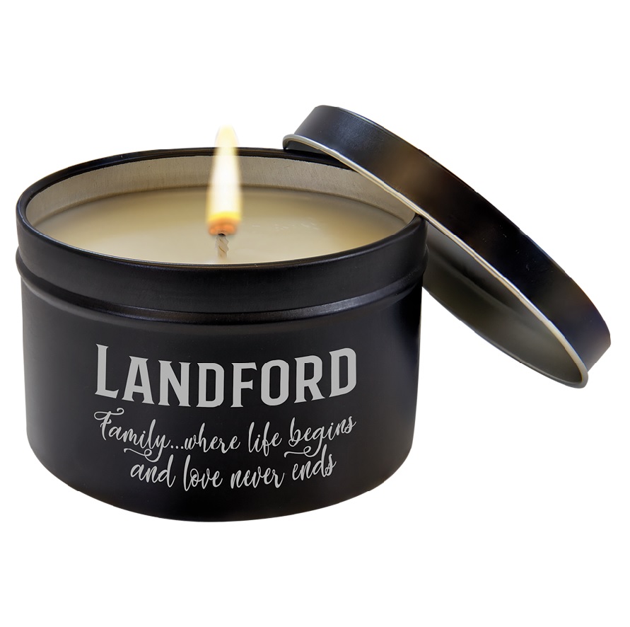 8 oz. Scented Candle in a Black Metal Tin 2