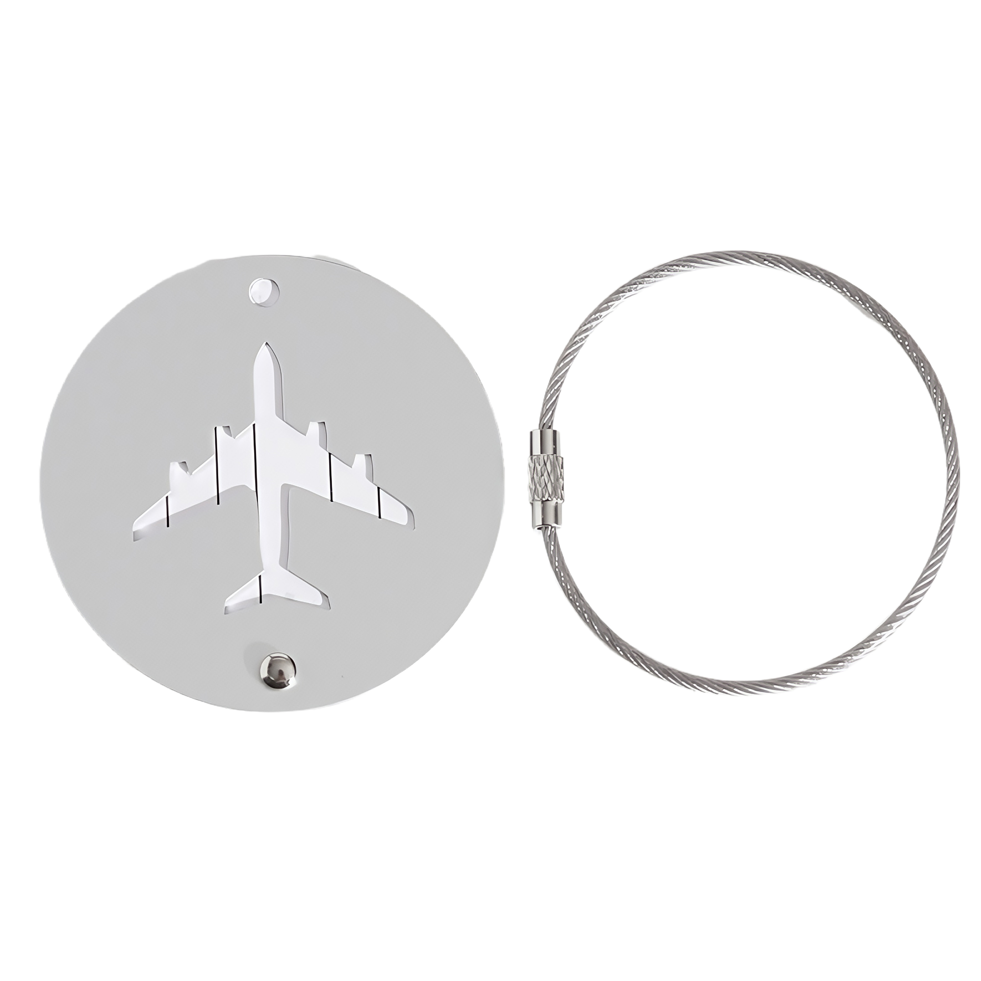 Round Aluminum Luggage Tag for Suitcase 6