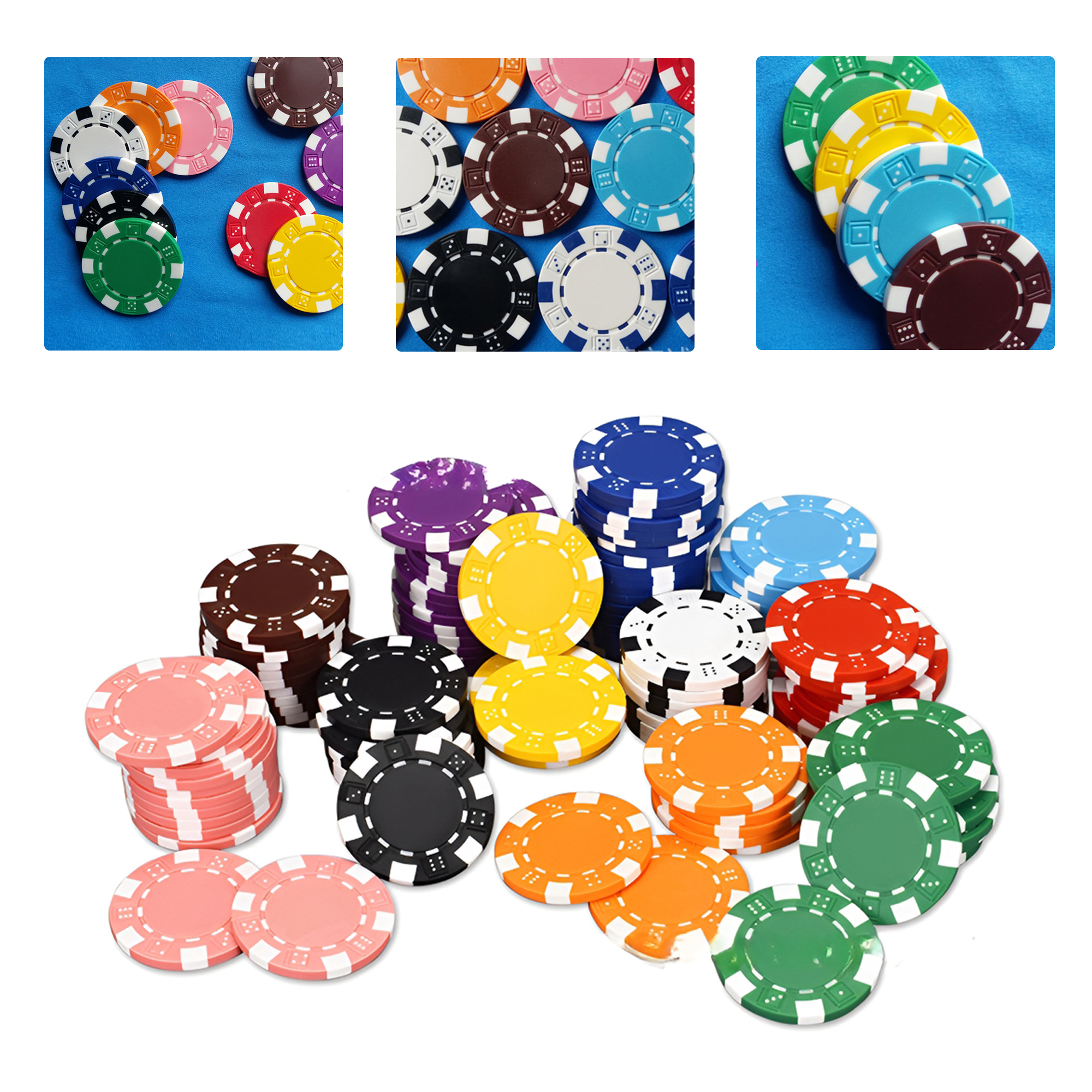 MOQ50 Custom ABS Plastic Poker Chips For Tournaments 1